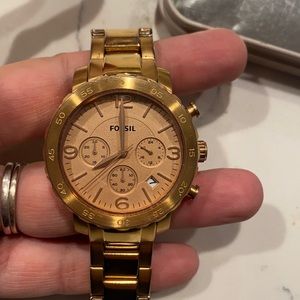 Rose Gold Fossil Watch
